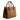 Twist Large Leather Suede Tote in Bruciato