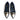 Women Pointed Slip-on Flats With Chain in Suede Blue
