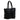 Sophia Intrecciato Optical Zippered Shopping Bag in Nappa Black And Suede Black