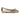 Jennifer Laminated Leather Ballerina with Quilted Logo in Platino