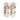 Women Leather Cut-Out Sandals with Block Heel in White