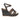 Women Platform Wedge with Crystal Trim in Navy Blue