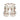 Women Leather Cut-Out Sandals with Block Heel in White
