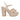 Beige Raffia Platform Block Heel Sandals