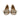 Jennifer Laminated Leather Ballerina with Quilted Logo in Platino