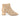 Women Open Toe Ankle Booties in Lasered Suede Beige