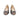 Women Ballerina Shoes with hidden heel in Laminated Gun Metal Leather
