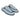Women's Blue and White Raffia Woven Sabot