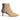 Women Short Ankle Booties in Suede Beige and Python