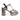 Women's Metallic Leather T-Strap Platform Sandals with Block Heel