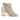Women Open Toe Lasered Ankle Booties in Ivory