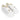 Women's White Sneakers in Leather with Perforated Detail