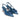 Woman Pointed Slingback with Museum Heel in Blue Orizzonte Patent Leather with on-tone accessories