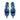 Woman Pointed Slingback with Museum Heel in Blue Orizzonte Patent Leather with on-tone accessories