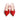 Women Red Patent Leather Slingback Heels with Perforated Detail