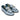 Women's Blue and White Woven Raffia Horsebit Loafers