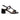 Women's Circle Leather Sandals in Galassia Black