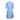 Light Celeste Midi Dress with Contrast Piping