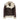 Women Cross Zip Leather Moto Shearling Jacket in Brown