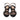 Women's Circle Leather Sandals in Galassia Black
