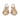 Women's Wafer Beige Leather Pumps with Museum Low Heel