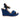 Women Platform Wedge Crossover Sandals in Blue and Black