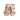 Women Leather Cut-Out Sandals with Block Heel in Nude