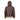 Women Hooded Shearling Jacket with Down Sleeves in Brown