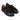 Women's Black Leather & Pony Hair Loafers with Tassels