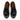 Women's Black Leather & Pony Hair Loafers with Tassels