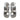 Women's Silver Laminated Leather Pumps with Block Heel