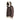 Women Hooded Shearling Jacket with Down Sleeves in Brown