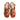 Women Nappa Leather Platform Open Toe Sandals in Cuoio