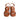Women Nappa Leather Platform Open Toe Sandals in Cuoio