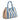 Stripes Canvas and Leather Large Shopping Bag in Nappa Marino Blue