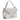 Women Intrecciato Top Handle Bag with Flap in Nappa Silver