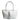 Sophia Petite Intrecciato Optical Shopping Bag in Nappa and Patent White