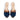 Women Satin Rose Slip-on in Deep Blue Suede