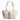 Sophia Petite Intrecciato Optical Shopping Bag in Nappa and Patent Ivory