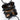 Top Handle Intrecciato Optical Leather Bag in Black Leather