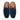 Men's Slip-on Mule Leather Driver in Suede Navy Blue