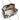 Twist Small Leather Tote in Cavallino Black and White