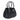 Top Handle Intrecciato Optical Leather Bag in Black Leather