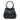 Top Handle Intrecciato Optical Leather Bag in Black Leather