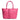 Sophia Intrecciato Optical Zippered Shopping Bag in Nappa and Suede Fucsia