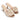 Women Satin Rose Slip-on in Beige Suede