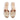 Women Satin Rose Slip-on in Beige Suede
