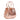 Top Handle Intrecciato Optical Leather Bag in Rose Gold Laminated Leather