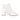 Women Open Toe Ankle Booties Lasered in White Leather