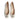 Women Ballerina Shoes with hidden heel in Nappa Ivory
